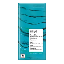 Étcsokoládé 75% (tengeri sóval) BIO 80g