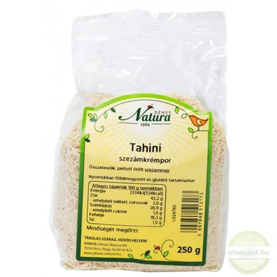 Szezámkrémpor Tahini 250g Natura