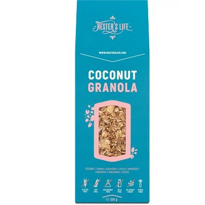 Granola kókuszos (glutm.) 320g Hester's