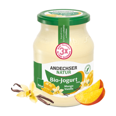 Joghurt (mangó-vanília) BIO 500g Andesc.