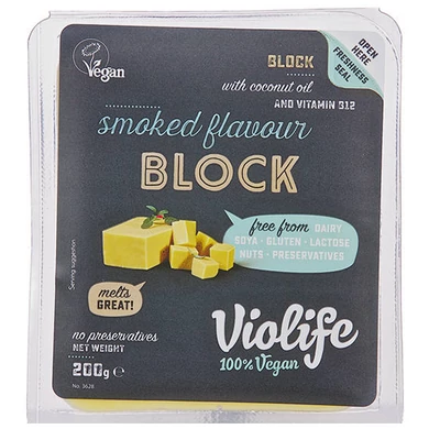 Növényi sajt (füstölt) szelt. 200g Viol.