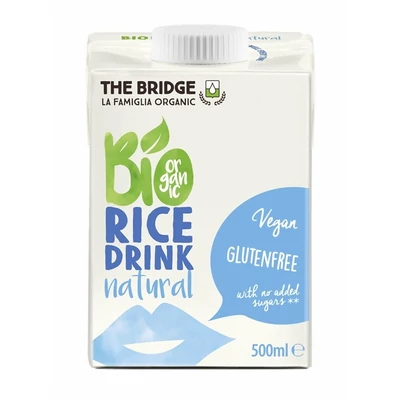 Rizsital natúr BIO 500ml The Bridge