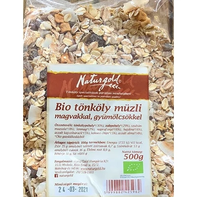 Tönköly müzli magvas-gyümölcsös BIO 500g