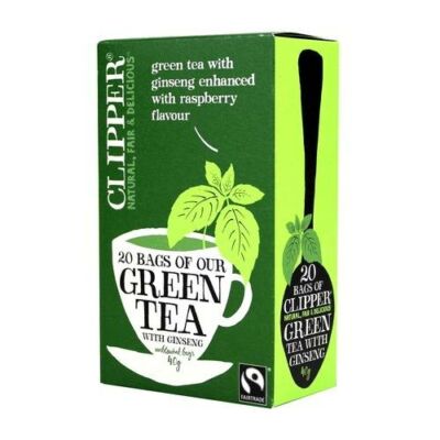 Zöld tea málna-ginseng BIO 20x3g Cupper