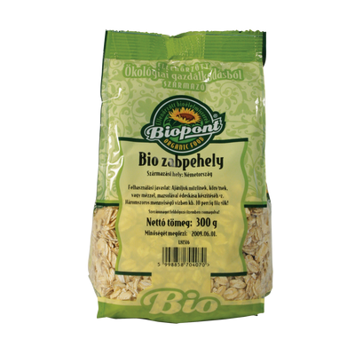 Zabpehely nagyszemű BIO 300g Biopont