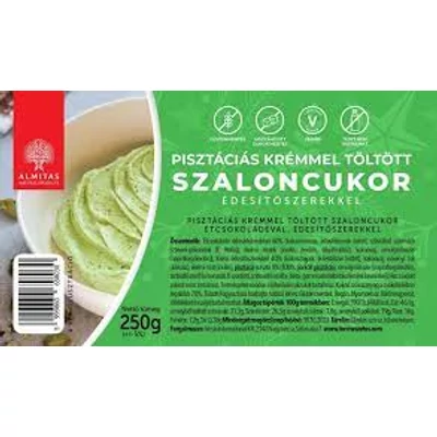 Szaloncukor (pisztáciás) eritrittel 250g