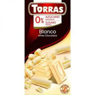 Cukormentes fehércsokoládé 75g Torras