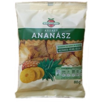 Aszalt ananász 80g Naturfood