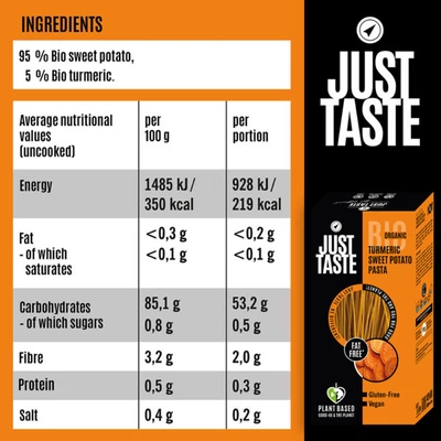 Édesburgonya spagetti (glutm.) BIO 250g