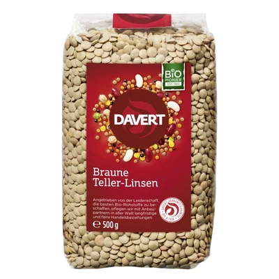 Barna lencse BIO 500g Davert