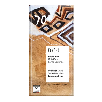 Étcsokoládé 70% kakaóval BIO 100g Vivani