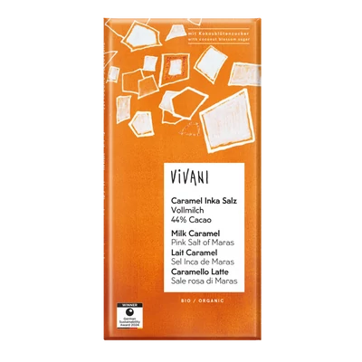 Tejcsokokoládé sós karamellel BIO 80g